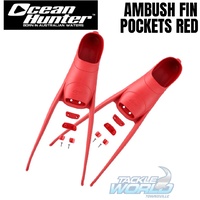 Ocean Hunter Ambush Fin Pockets Red