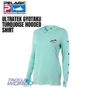 Pelagic Womens Ultratek Gyotaku Turquoise Shirt