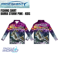 Profishent Fishing Shirt Pink Barra Storm - Children & Infant Sizes