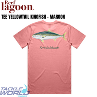 Reef Lagoon Tee Yellow Kingfish Maroon