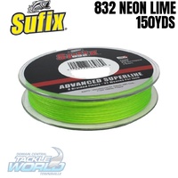 Sufix 832 Braid 150yds - Neon Lime