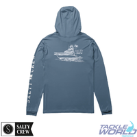 Salty Crew On Board Hooded Sunshirt Captains Blue
