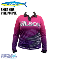 Wilson Fishing Shirt Pink Purple Kids
