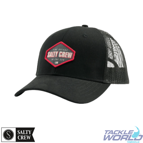 Cap Salty Crew Shapely Retro Trucker Black