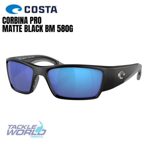 Costa Corbina Pro Matte Black Blue Mirror 580G