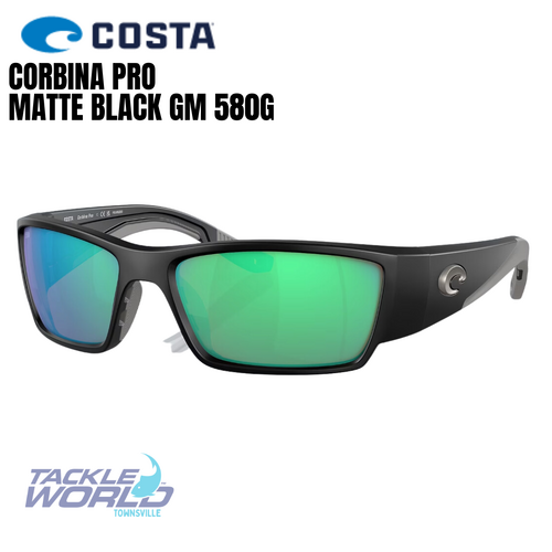 Costa Corbina Pro Matte Black Green Mirror 580G