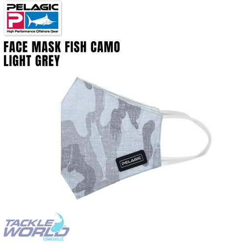 Pelagic Face Mask Fish Camo Light Grey