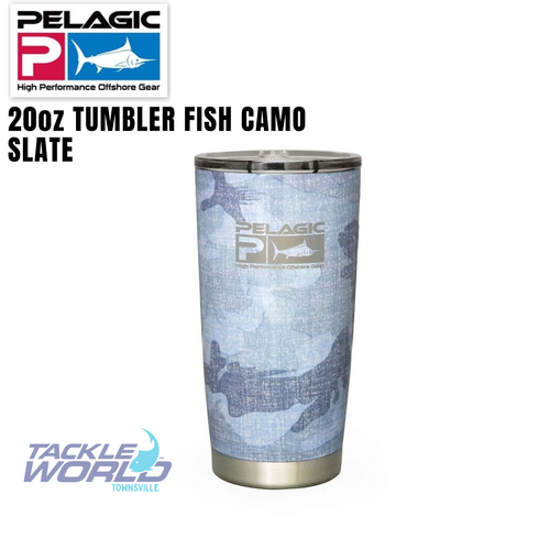 Pelagic 20oz Tumbler Fish Camo Slate