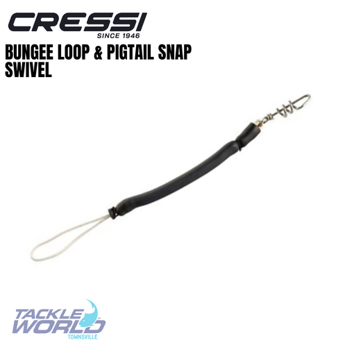 Cressi Gun Bungee 10mm Loop and Pig Tail