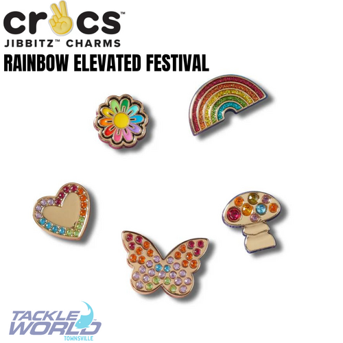 Crocs JIBBITZ Rainbow Elevated Festival 5 Pack