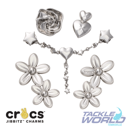 Crocs JIBBITZ Silver Meta Floral 5 Pack