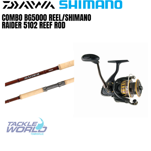 Combo Daiwa BG5000/Shimano Raider 5102 Reef Rod 