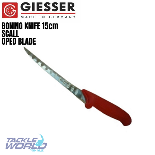 Giesser Knife Boning Scalloped 15cm