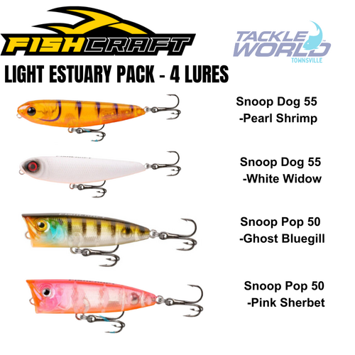 Fishcraft Light Estuary Surface Pack 4 Lures