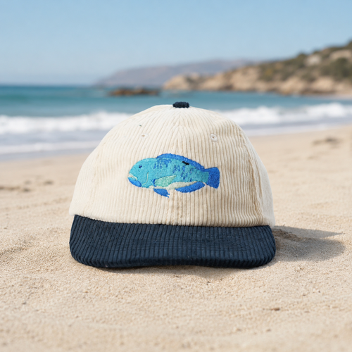Reef Lagoon Cap Blackspot Tuskfish Cream/Midnight