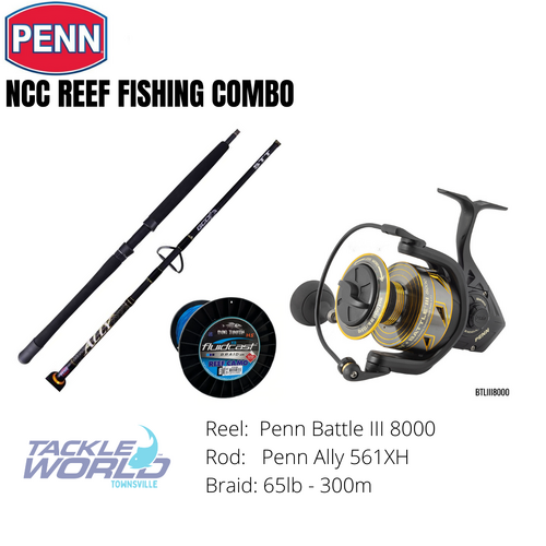 NCC Reef Combo Penn Battle III 8000 - Ally 561 37kg-65Lb Braid