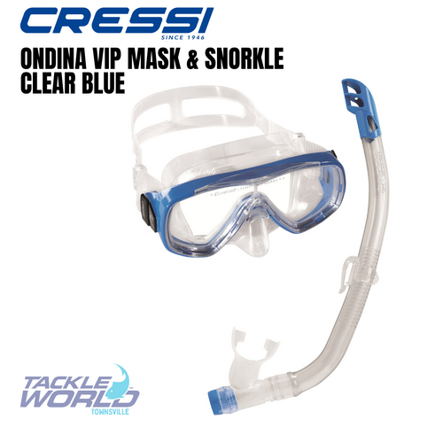 Cressi Ondina Vip Mask & Snorkel Set Clear Blue