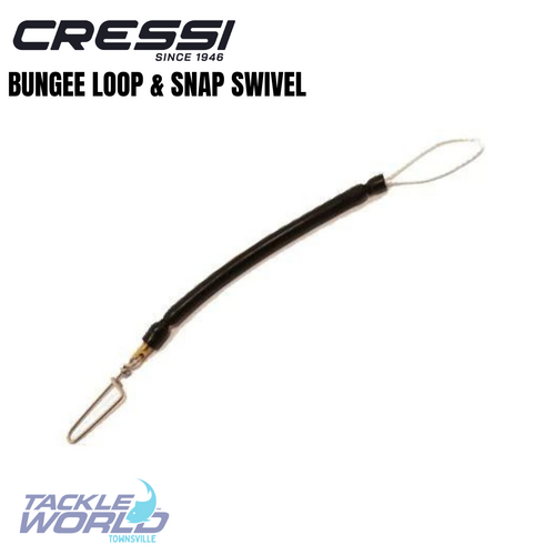 Cressi Gun Bungee 10mm Loop and Snap Swivel