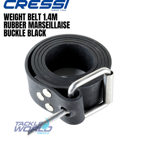 Cressi Weight Belt 1.4m Rubber Marseillaise Buckle Black