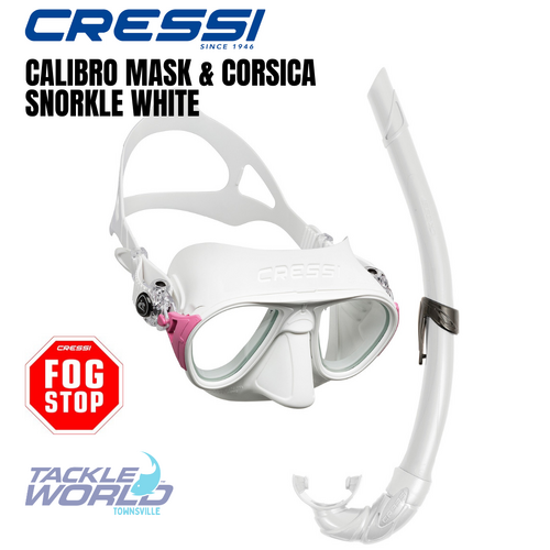 Cressi Calibro plus Corsica Snorkel - White