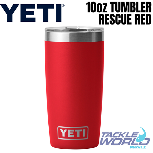 YETI Rambler 10 oz Tumbler with MagSlider Lid-Rescue Red