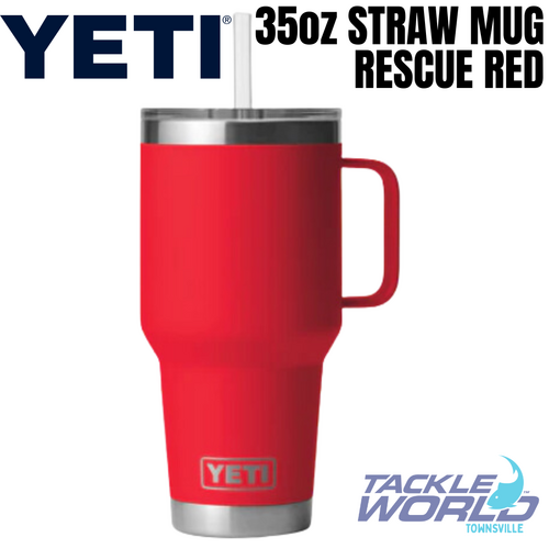 Yeti 35oz Straw Mug (1L) Rescue Red with Straw Lid