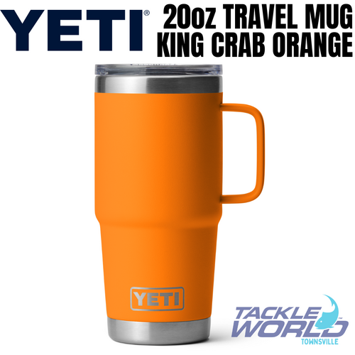 Yeti 20oz Travel Mug (591ml) King Crab Orange with Stronghold Lid