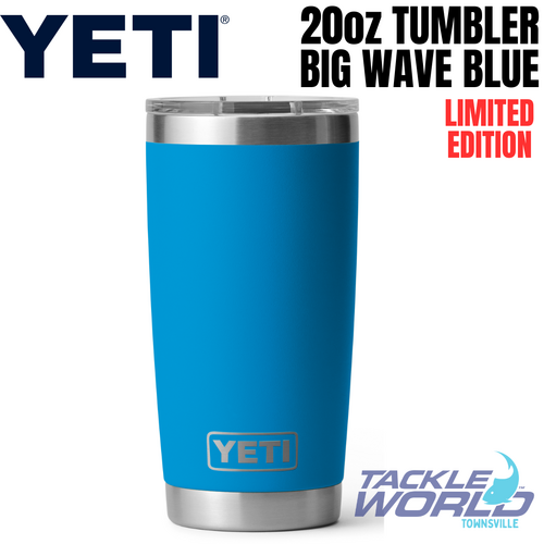 Yeti 20oz Tumbler (591ml) Big Wave Blue with Magslider Lid