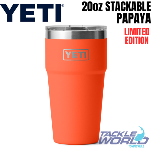 Yeti 20oz Stackable Cup (591ml) Papaya with Magslider Lid