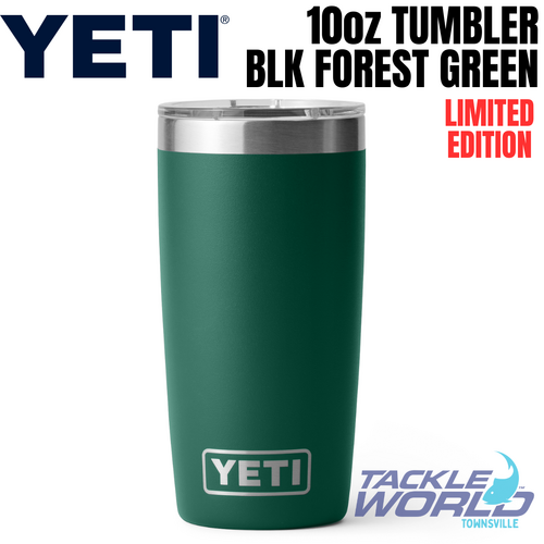 Yeti 10oz Tumbler (295ml) Black Forest Green with Magslider Lid