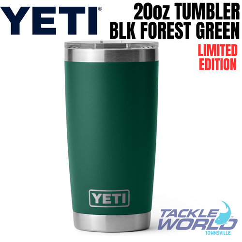 Yeti 20oz Tumbler (591ml) Black Forest Green with Magslider Lid