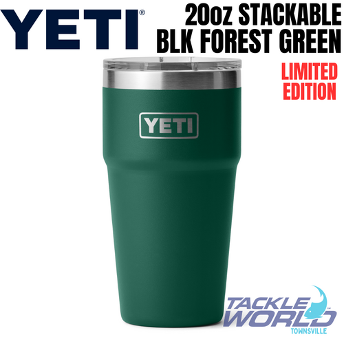 Yeti 20oz Stackable Cup (591ml) Black Forest Green with Magslider Lid