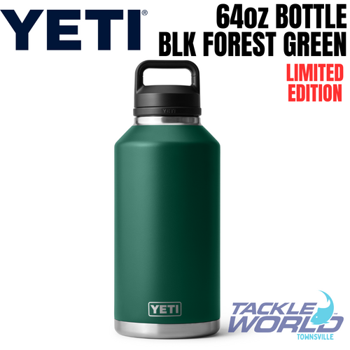 Yeti 64oz Bottle (1.89L) Black Forest Green with Chug Cap