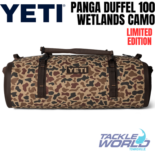 Yeti Panga Duffel 100L Orange Black Wetlands Camo