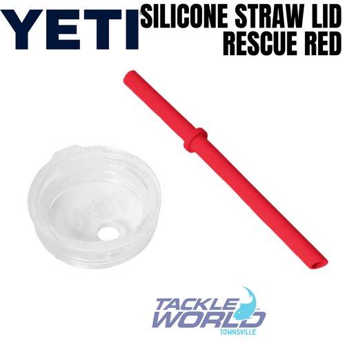 Yeti Rambler Tumbler Silicone Straw Lid Small Rescue Red
