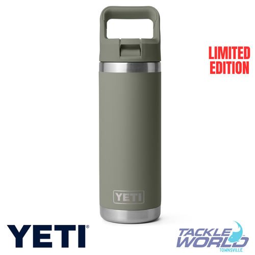 Yeti Rambler Bottle Straw Lid 18oz Pampa Green