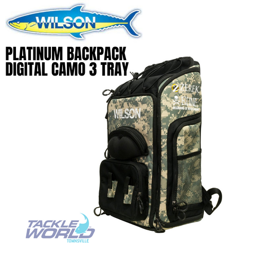 Wilson Platinum Digi Camo 3 Tray Back Pack Bag