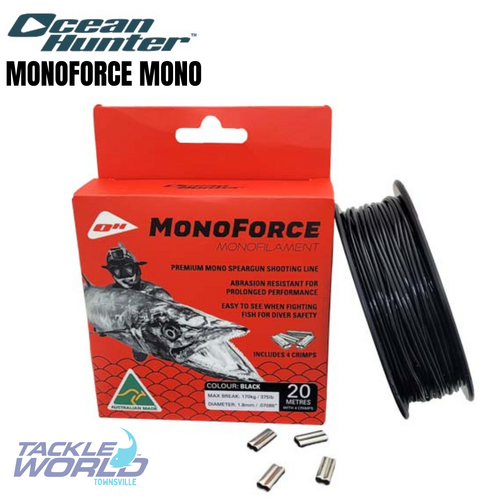 Ocean Hunter MonoForce Mono Black 10m & Crimps