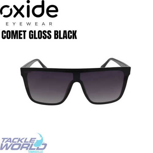 Oxide Sunglasses Comet Gloss Black Poly Gradient Grey 