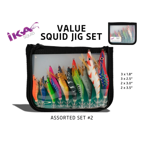 Ika Value Squid Jig Set Assorted 10pk