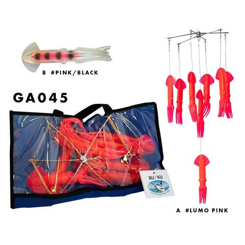 Buku Dredge Teaser 8 Squid 9in Lumo Pink