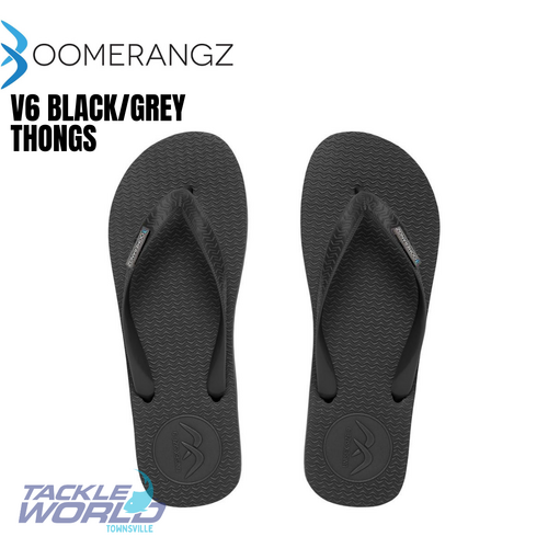 Boomerangz v6 Reg Black/Grey Thongs 9