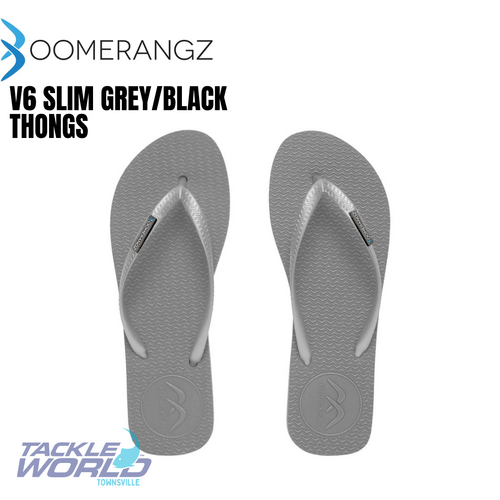 Boomerangz v6 Slim Grey/Black Thongs 6