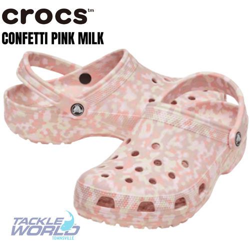 Crocs Classic Confetti Pink Milk Multi M2W4