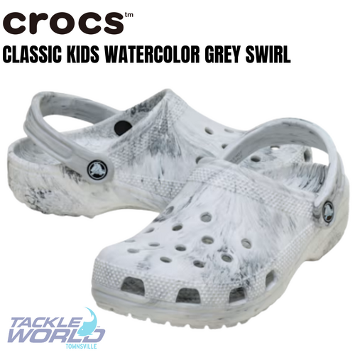 Crocs Classic Kids Watercolor Grey Swirl C11 