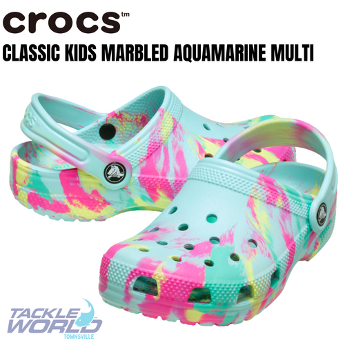 Crocs Classic Kids Marbled Aquamarine Multi C4