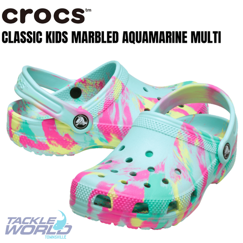 Crocs Classic Kids Marbled Aquamarine Multi C4