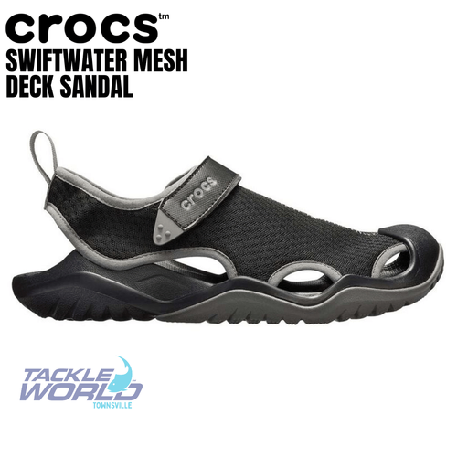 Crocs Swiftwater Mesh Deck Sandal Blk M7