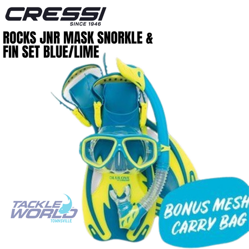 Cressi Rocks Jnr Set Blue/Lime S/M
