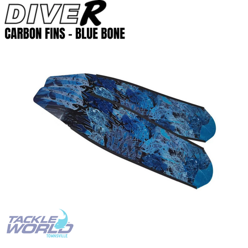 Dive R Carbon Fins - Blue Bone Soft